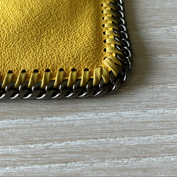 Stella McCartney Falabella Pouchette Bag Yellow Vegan Leather NEW - Picture 8 of 16
